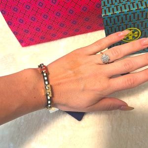 🫰NWT TORY BURCH Stackable Printed Bracelet Serif-T